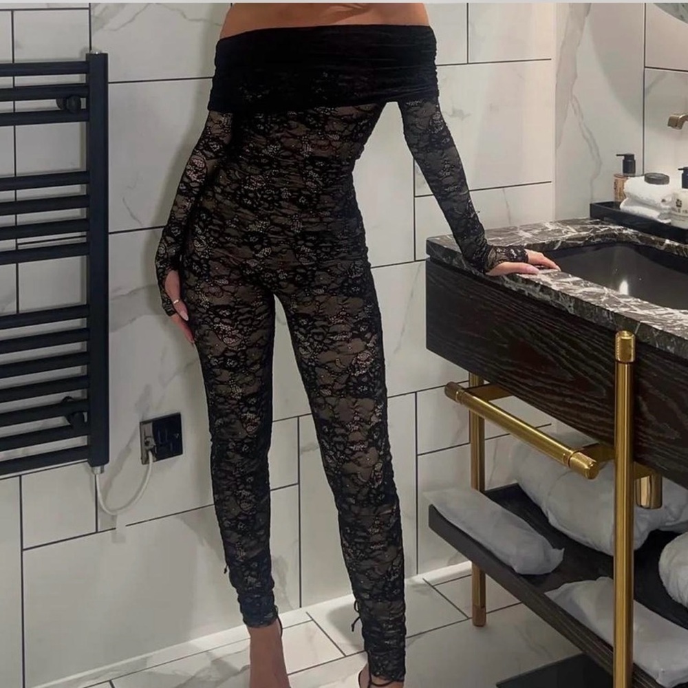 Black Lace Jumpsuit